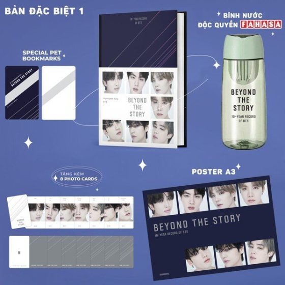 10-Year Record Of BTS - Beyond The Story Độc Quyền - Tặng Kèm 1 PET Bookmark 8 Photo Cards 1 Poster A3 1 Bình Nước BTS 600 ml PDF