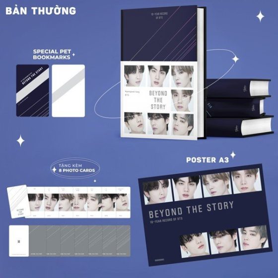 10-Year Record Of BTS - Beyond The Story - Tặng Kèm 1 PET Bookmark 8 Photo Cards 1 Poster A3 PDF