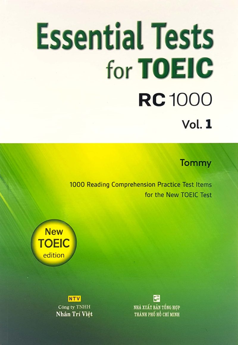 Essential Test For TOEIC RC 1000 Vol 1 (Không CD) PDF